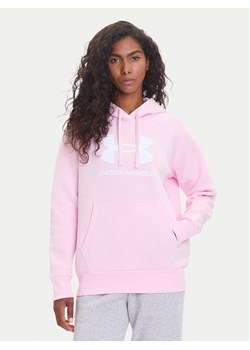 Under Armour Bluza Ua Rival Fleece Big Logo 1379501 Różowy Loose Fit ze sklepu MODIVO w kategorii Bluzy damskie - zdjęcie 185416043