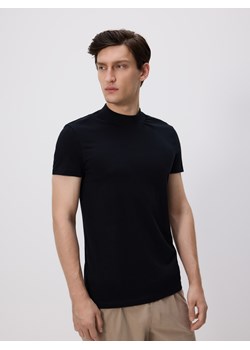 Reserved - Bawełniany t-shirt slim fit - czarny ze sklepu Reserved w kategorii T-shirty męskie - zdjęcie 185418761