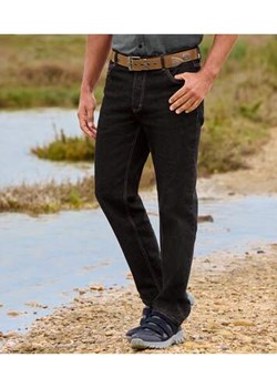 Czarne jeansy regular ze stretchem ze sklepu Atlas For Men w kategorii Jeansy męskie - zdjęcie 185419202