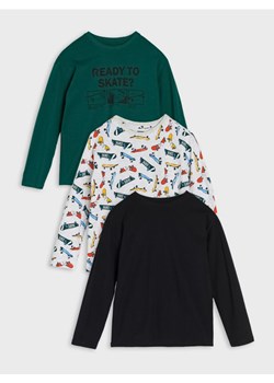 Sinsay - Koszulki z długim rękawem 3 pack - szary ze sklepu Sinsay w kategorii T-shirty chłopięce - zdjęcie 185420183