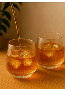 Sinsay - Ryflowane szklanki 2 pack - clear ze sklepu Sinsay w kategorii Dom - zdjęcie 185420210
