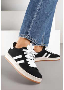 Czarno-Białe Sneakersy z Geometrycznym Wzorem Rillomia ze sklepu renee.pl w kategorii Buty sportowe damskie - zdjęcie 185420781