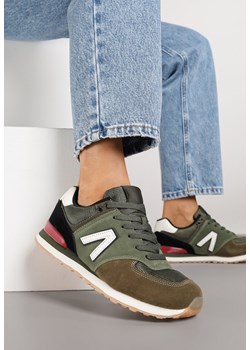 Ciemnozielone Sneakersy z Geometrycznym Wzorem Rilanea - id: 397205 - marki born2be - 185422063 Ciemnozielone Sneakersy z Geometrycznym Wzorem Rilanea ze sklepu born2be.pl w kategorii Buty sportowe damskie - zdjęcie 185422063