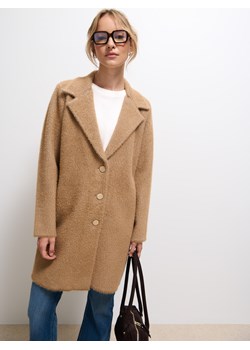 Mohito - Brązowy kardigan oversize - beżowy ze sklepu Mohito w kategorii Swetry damskie - zdjęcie 185423352