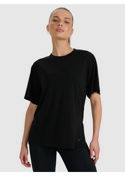 Damski t-shirt oversize 4F 4FRAW25TTSHF3408 - czarny ze sklepu Sportstylestory.com w kategorii Bluzki damskie - zdjęcie 185425150