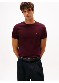 Tommy Hilfiger Koszulka męska Mężczyźni Bawełna bakłażanowy jednolity ze sklepu vangraaf w kategorii T-shirty męskie - zdjęcie 185425604