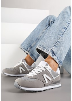 Szare Sneakersy z Geometrycznym Wzorem Rilanea - id: 397204 - marki born2be - 185425972 Szare Sneakersy z Geometrycznym Wzorem Rilanea ze sklepu born2be.pl w kategorii Buty sportowe damskie - zdjęcie 185425972