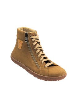 Barefoot skórzane minimalistyczne botki damskie camel Nika Komfort 1443 ze sklepu ulubioneobuwie w kategorii Botki - zdjęcie 185426103
