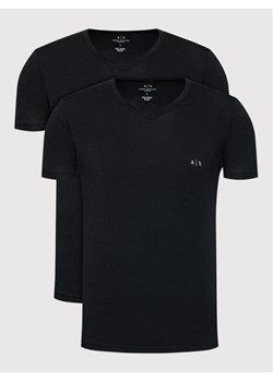 Armani Exchange Komplet 2 t-shirtów 956004 CC282 07320 Czarny Regular Fit ze sklepu MODIVO w kategorii T-shirty męskie - zdjęcie 185426620