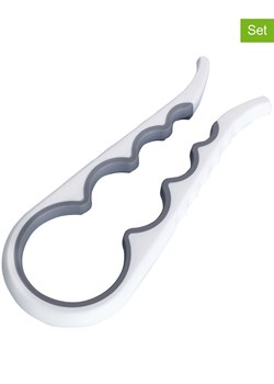 Wenko Otwieracze (2 szt.) w kolorze białym do pokrywek - wys. 23 cm ze sklepu Limango Polska w kategorii Akcesoria kuchenne - zdjęcie 185429980