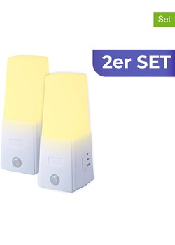 Wenko Lampki nocne LED (2 szt.) w kolorze białym - wys. 12,5 cm ze sklepu Limango Polska w kategorii Oświetlenie - zdjęcie 185430083