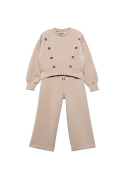 Abel & Lula Komplet bluza i spodnie materiałowe 5730 Beżowy Regular Fit ze sklepu MODIVO w kategorii Komplety dziewczęce - zdjęcie 185431510