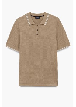 KOSZULKA POLO TENNIS CLUB 116 BEŻOWA Z WISKOZY ze sklepu Recman w kategorii T-shirty męskie - zdjęcie 185432934