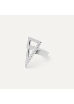 Pierścionek figura geometryczna trójkąt, srebro 925 w pokryciu platyną Rozmiar pierścionka: 13 ze sklepu GIORRE w kategorii Pierścionki - zdjęcie 185433100