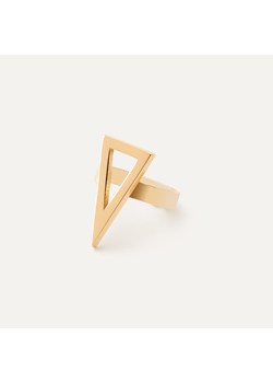 Pierścionek figura geometryczna trójkąt, srebro 925 w złotym pokryciu, Rozmiar pierścionka: 13 | Φ16,67 MM ze sklepu GIORRE w kategorii Pierścionki - zdjęcie 185433101