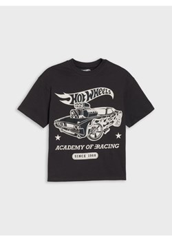 Sinsay - Bawełniana koszulka z nadrukiem Hot Wheels - szary ze sklepu Sinsay w kategorii T-shirty chłopięce - zdjęcie 185434154