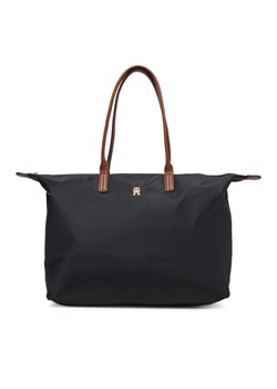 Torebka Tommy Hilfiger Popette Maxi Tote AW0AW17996 Czarny ze sklepu eobuwie.pl w kategorii Torby Shopper bag - zdjęcie 185434411