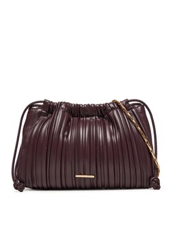 Torebka Calvin Klein Plisse Drawstring Bag LV04F3076G Bordowy ze sklepu eobuwie.pl w kategorii Kopertówki - zdjęcie 185434434