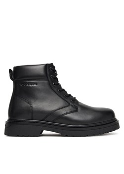 Kozaki Tommy Jeans EM0EM01706 Czarny ze sklepu eobuwie.pl w kategorii Buty zimowe męskie - zdjęcie 185434444