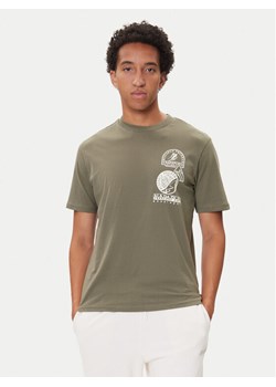 Napapijri T-Shirt S-Funes Ss NP0A88UA Khaki Regular Fit ze sklepu MODIVO w kategorii T-shirty męskie - zdjęcie 185435540