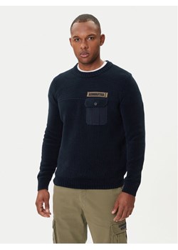 Aeronautica Militare Sweter 252MA1573UL00539 Granatowy Regular Fit ze sklepu MODIVO w kategorii Swetry męskie - zdjęcie 185435582