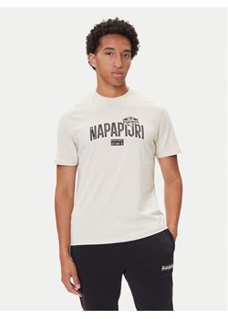 Napapijri T-Shirt S-Funes Ss NP0A88UA Beżowy Regular Fit ze sklepu MODIVO w kategorii T-shirty męskie - zdjęcie 185435623