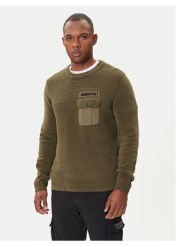 Aeronautica Militare Sweter 252MA1573UL00539 Zielony Regular Fit ze sklepu MODIVO w kategorii Swetry męskie - zdjęcie 185441852