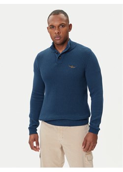 Aeronautica Militare Sweter 252MA1572UL00409 Niebieski Slim Fit ze sklepu MODIVO w kategorii Swetry męskie - zdjęcie 185441880