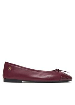 Tommy Hilfiger Baleriny Patent Toe-Cap FW0FW08830 Bordowy ze sklepu MODIVO w kategorii Balerinki - zdjęcie 185441913