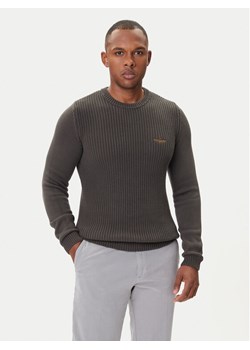 Aeronautica Militare Sweter 252MA1571UL00409 Szary Slim Fit ze sklepu MODIVO w kategorii Swetry męskie - zdjęcie 185441973