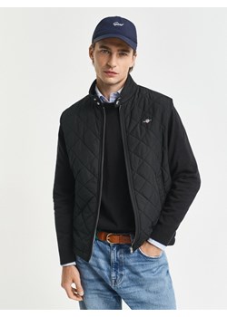 Gant Pikowana kamizelka męska Mężczyźni Sztuczne włókno czarny jednolity ze sklepu vangraaf w kategorii Kamizelki męskie - zdjęcie 185443284