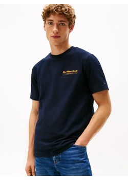 Tommy Hilfiger Koszulka męska Mężczyźni Bawełna granatowy nadruk ze sklepu vangraaf w kategorii T-shirty męskie - zdjęcie 185443290