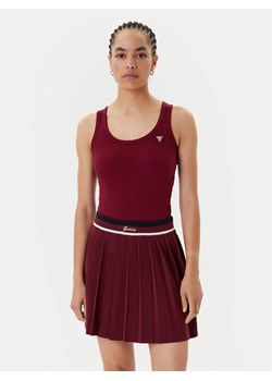 Guess Top V4YP06 K8RT2 Bordowy Regular Fit ze sklepu MODIVO w kategorii Bluzki damskie - zdjęcie 185444050