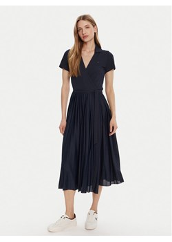 Tommy Hilfiger Sukienka codzienna 1985 WW0WW45733 Granatowy Regular Fit ze sklepu MODIVO w kategorii Sukienki - zdjęcie 185444064