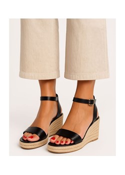 Sandały na koturnie Espadryle Black Chic /G9-3 16184 G280/ ze sklepu Pantofelek24.pl w kategorii Espadryle damskie - zdjęcie 185445744