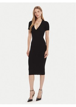 Elisabetta Franchi Sukienka dzianinowa AM-53S-51E2 Czarny Slim Fit ze sklepu MODIVO w kategorii Sukienki - zdjęcie 185446652