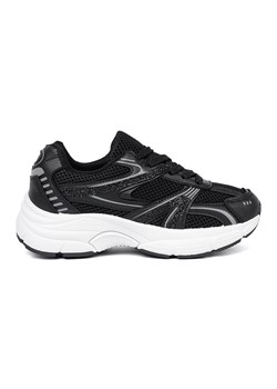 Shelvt Czarne sneakersy z siateczką i białą podeszwą ze sklepu ButyModne.pl w kategorii Buty sportowe damskie - zdjęcie 185447304