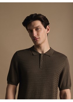 Reserved - Koszulka polo z wiskozą CIRCULOSE® - zielony ze sklepu Reserved w kategorii T-shirty męskie - zdjęcie 185448874