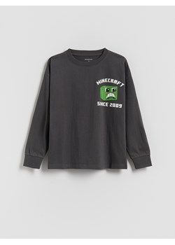 Reserved - Longsleeve Minecraft - ciemnoszary ze sklepu Reserved w kategorii T-shirty chłopięce - zdjęcie 185449120