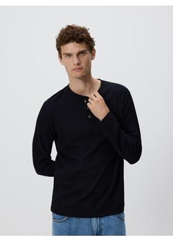 Reserved - Longsleeve regular - czarny ze sklepu Reserved w kategorii T-shirty męskie - zdjęcie 185449442