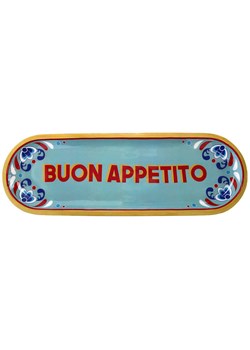 Kersten Talerz &quot;Buon Appetito&quot; w kolorze błękitno-czerwonym do serwowania - 15 x 45 cm ze sklepu Limango Polska w kategorii Naczynia - zdjęcie 185452722