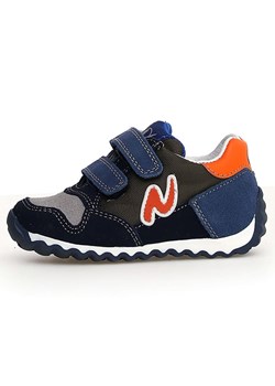 Naturino Skórzane sneakersy &quot;Sammy 2&quot; w kolorze granatowo-pomarańczowym ze sklepu Limango Polska w kategorii Buty sportowe dziecięce - zdjęcie 185453094