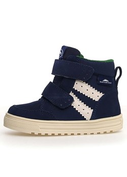 Naturino Skórzane sneakersy &quot;Tabby&quot; w kolorze granatowym ze sklepu Limango Polska w kategorii Buty zimowe dziecięce - zdjęcie 185453153