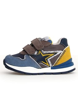 Naturino Skórzane sneakersy &quot;Roy&quot; w kolorze niebiesko-jasnobrązowo-żółtym ze sklepu Limango Polska w kategorii Buty sportowe dziecięce - zdjęcie 185453183