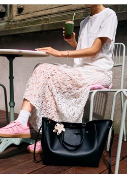 Sinsay - Koronkowa spódnica midi - kremowy ze sklepu Sinsay w kategorii Spódnice - zdjęcie 185455582