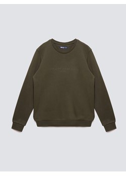 Bluza męska ze splotem pique khaki Wiron 303 ze sklepu Big Star w kategorii Bluzy męskie - zdjęcie 185457153