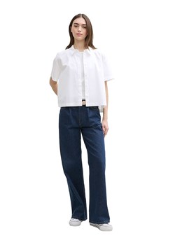TOM TAILOR Denim Bluzka w kolorze białym ze sklepu Limango Polska w kategorii Koszule damskie - zdjęcie 185458281