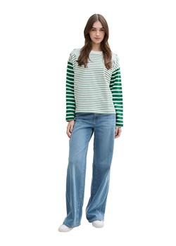 TOM TAILOR Denim Bluza w kolorze zielono-białym ze sklepu Limango Polska w kategorii Bluzy damskie - zdjęcie 185458293