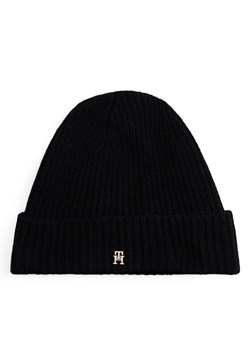 Tommy Hilfiger Czapka Th Cashmere AW0AW17772 Czarny ze sklepu MODIVO w kategorii Czapki zimowe damskie - zdjęcie 185459290