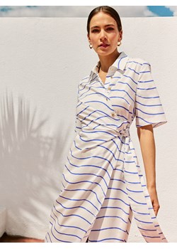 Mohito - Koszulowa sukienka midi - błękitny ze sklepu Mohito w kategorii Sukienki - zdjęcie 185460941